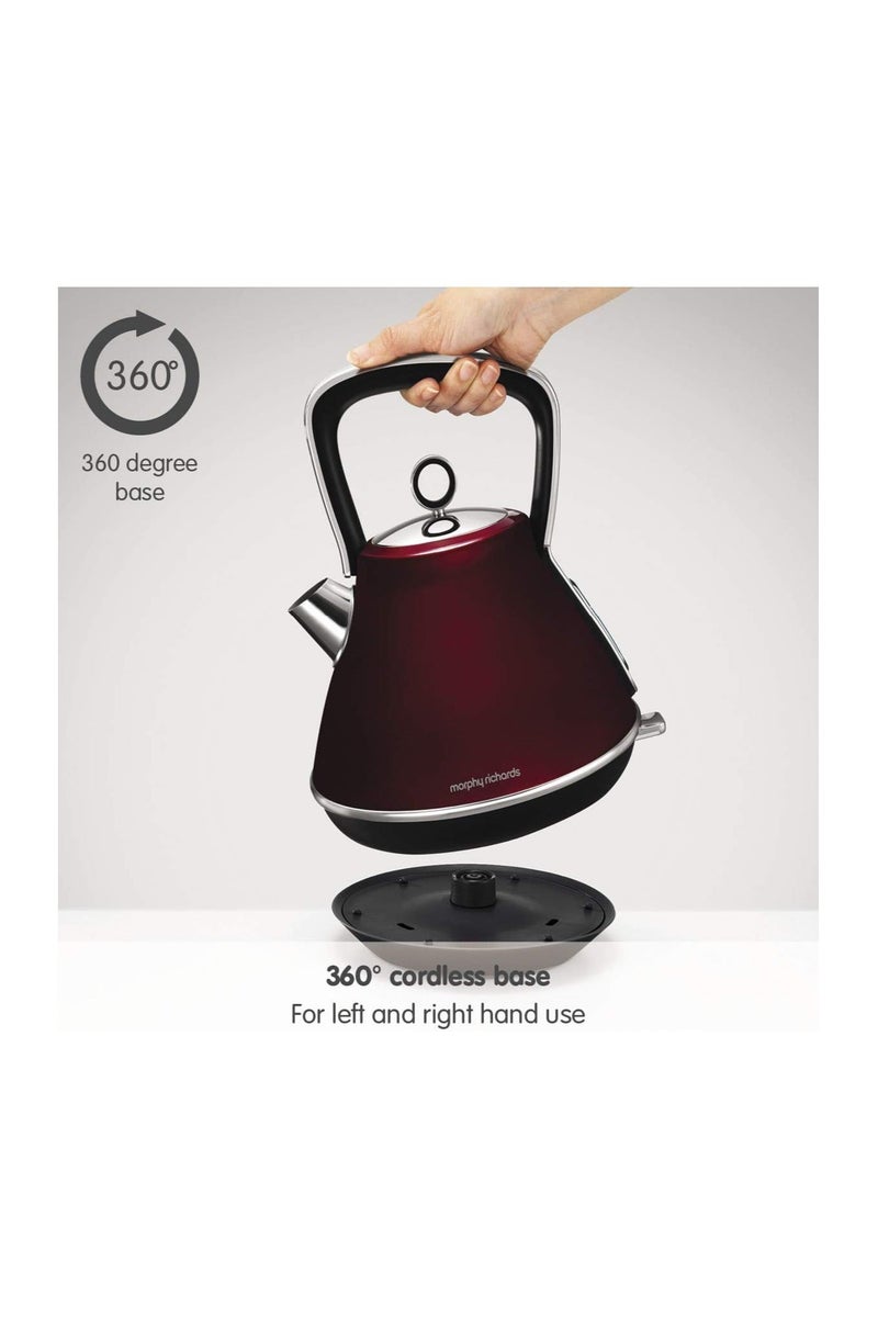 مورفي ريتشاردز غلاية كهربائية إيفوك بايراميد – سعة 1.5 لتر، 3 كيلوواط – باللون الأحمر - Image 5